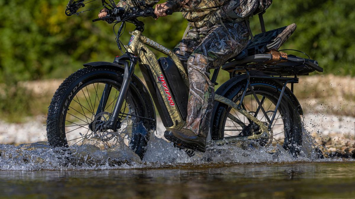 Electric hunting bike test drive in action